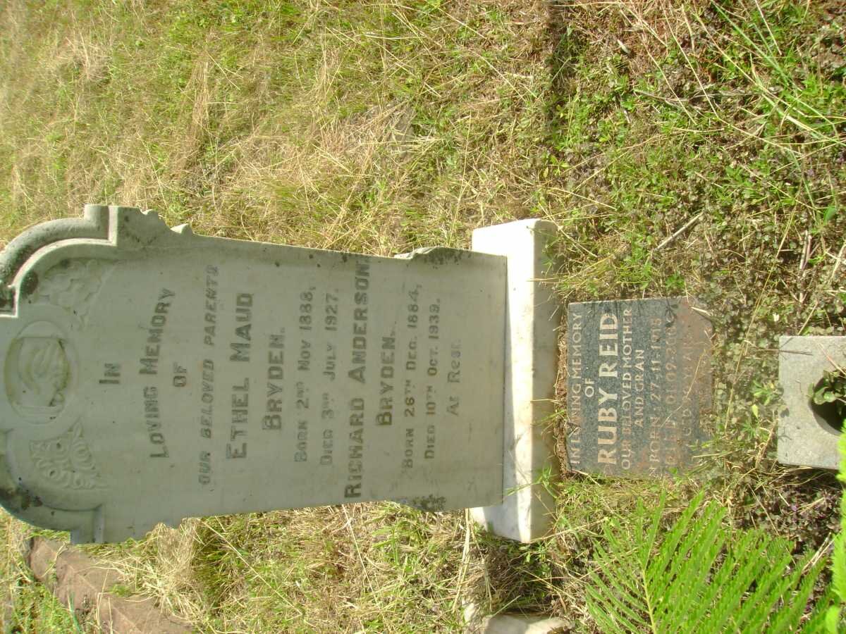 BRYDEN Richard Anderson 1884-1939 &amp; Ethel Maud 1888-1927 :: REID Ruby 1915-2006
