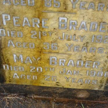 BRADER S.C. -1943 :: BRADER Edward Barwell -1937 :: BRADER Peare -1926 :: BRADER May -1906