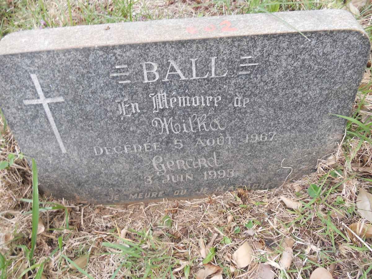 BALL Gerard -1993 &amp; Milka -1967