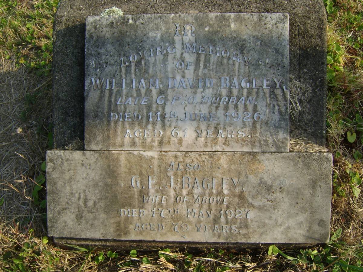 BAGLEY William David -1926 &amp; G.E.J. -1927