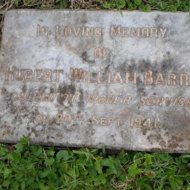 BARRY Hubert William -1941