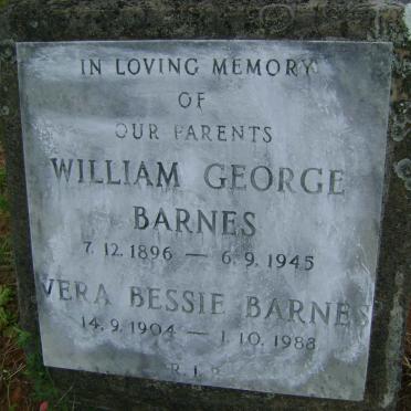 BARNES William George 1896-1945 &amp; Vera Bessie 1904-1988