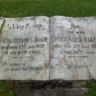 BAKER Richard James -1927 &amp; Emily Alice -1950