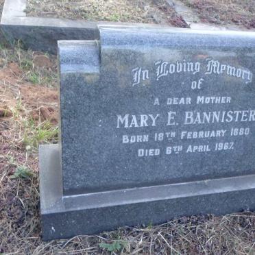 BANNISTER Mary E. 1880-1967