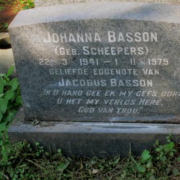 BASSON Johanna nee SCHEEPERS 1941-1979