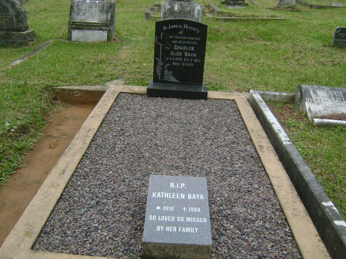 BAYA Charles Olier 1879-1973 &amp; Kathleen 1918-1989