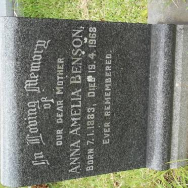 BENSON Anna Amelia 1883-1968