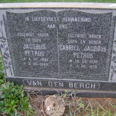 BERGH Jacobus Petrus, van den 1888-1940 :: VAN DEN BERGH Gabriel Jacobus Petrus 1920-1976