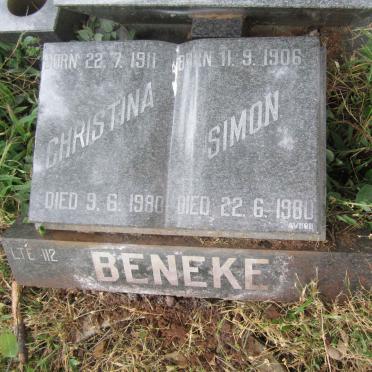 BENEKE Simon 1906-1980 &amp; Christina 1911-1980