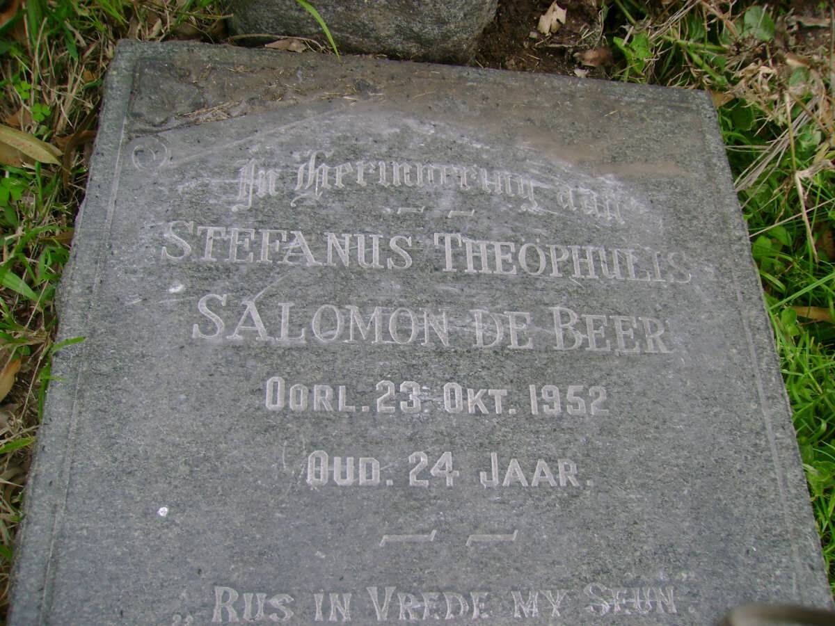 BEER Stefanus Theophulis Salomon, de -1952 