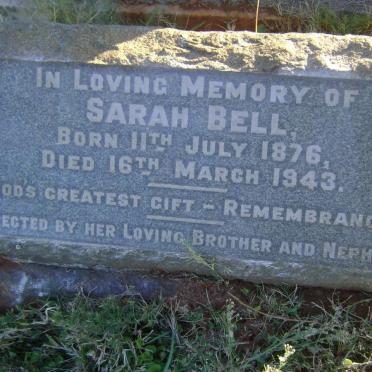 BELL Sarah 1876-1943