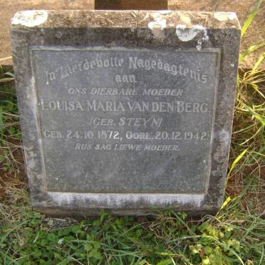 BERG Louisa Maria, van den nee STEYN 1872-1942
