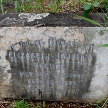 BECKER Elizabeth Johanna -1947