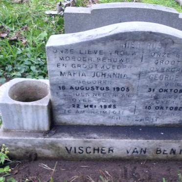 BENTEN George, Vischer van 1908-1996 &amp; Maria Johanna 1905-1985