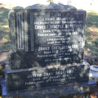 BECKFORD Ernest Walter 1906-1947 :: BECKFORD James Grey 1881-1958 :: BECKFORD Joseph Gray 1904-1969