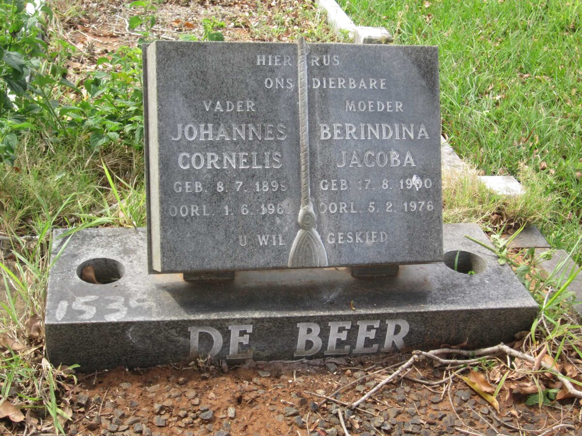 BEER Johannes Cornelis, de 1899-1961 &amp; Berindina Jacoba 1900-1976