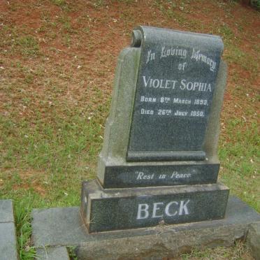 BECK Violet Sophia 1893-1950