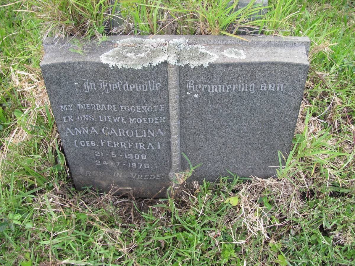 BENEKE Anna Carolina nee FERREIRA 1908-1970