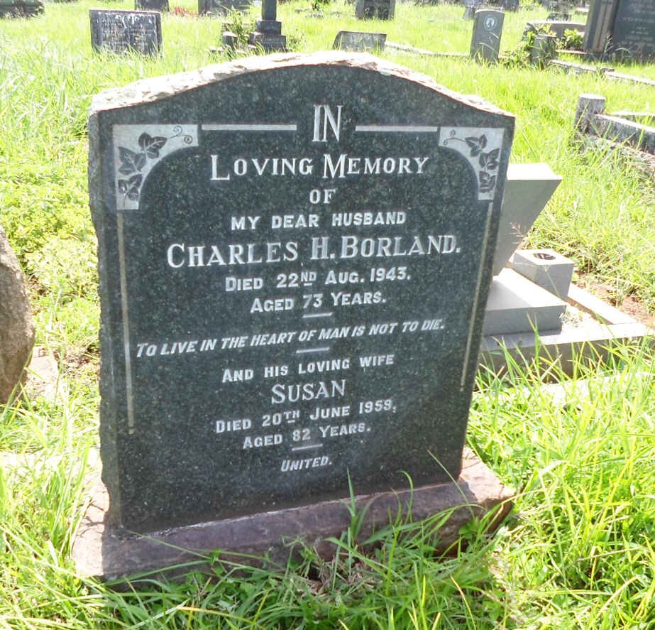 BORLAND Charles H. -1943 &amp; Susan -1959