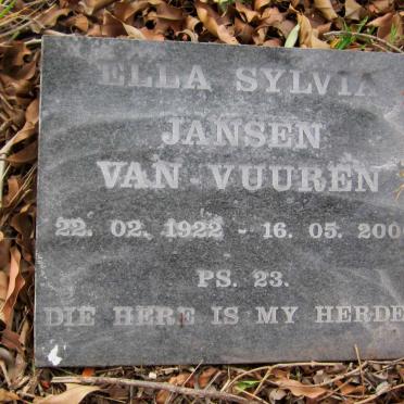 RENSBURG Ella Sylvia, Jansen van 1922-2000