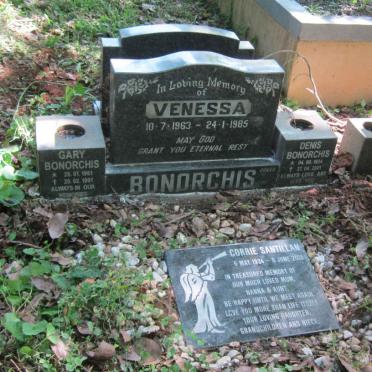 BONORCHIS Venessa 1963-1985 :: BONORCHIS Gary 1961-1991 :: BONORCHIS Denis 1934-2001 :: SANTILLAN Corrie 1934-2013