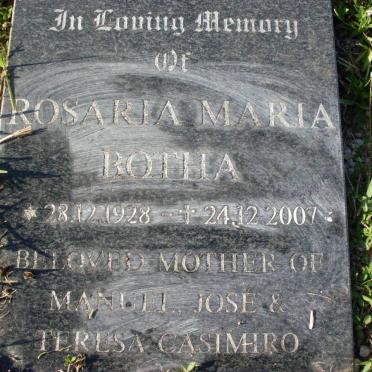 BOTHA Rosaria Maria 1928-2007