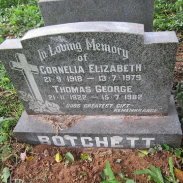 BOTCHETT Thomas George 1922-1982 &amp; Cornelia Elizabeth 1918-1979