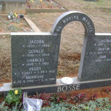 BOSSE Charles 1895-1960 :: BOSSE Jacoba 1897-1958 :: BOSSE Martin 1920-1963 :: BOSSE John 1924-1971