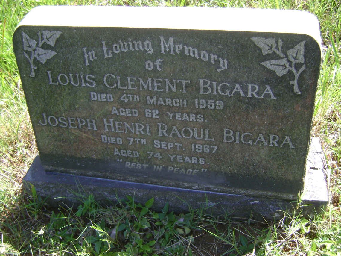 BIGARA Louis Clement -1959 :: BIGARA Joseph Henri Raoul -1967