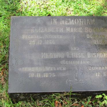 BISHOP Hedwig Luise nee SCHUMANN 1879-1964 :: SCHUMANN Elizabeth Marie 1864-1955