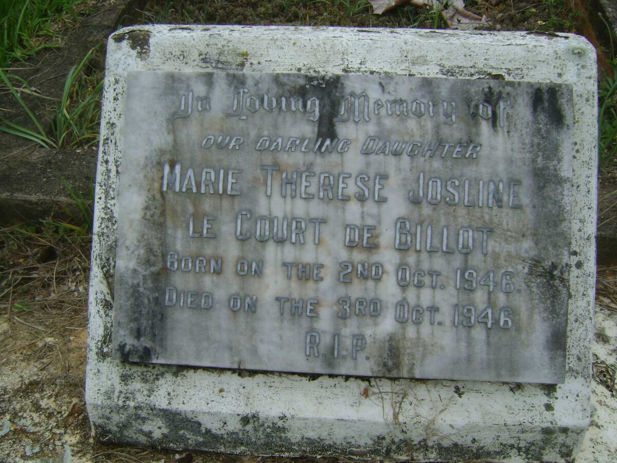 BILLOT Marie Therese Josline, Le Court De 1946-1946