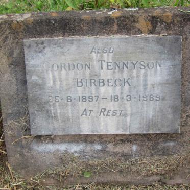 BIRBECK Gordon Tennyson 1897-1969