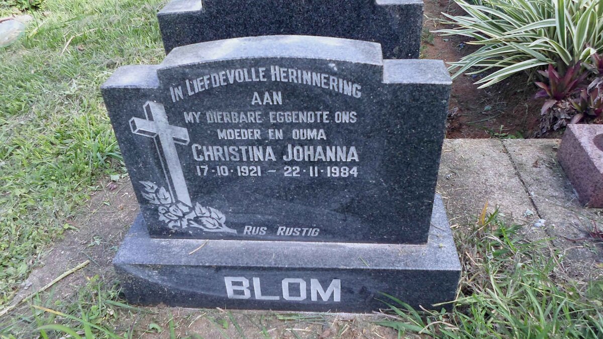 BLOM Christina Johanna 1921-1984