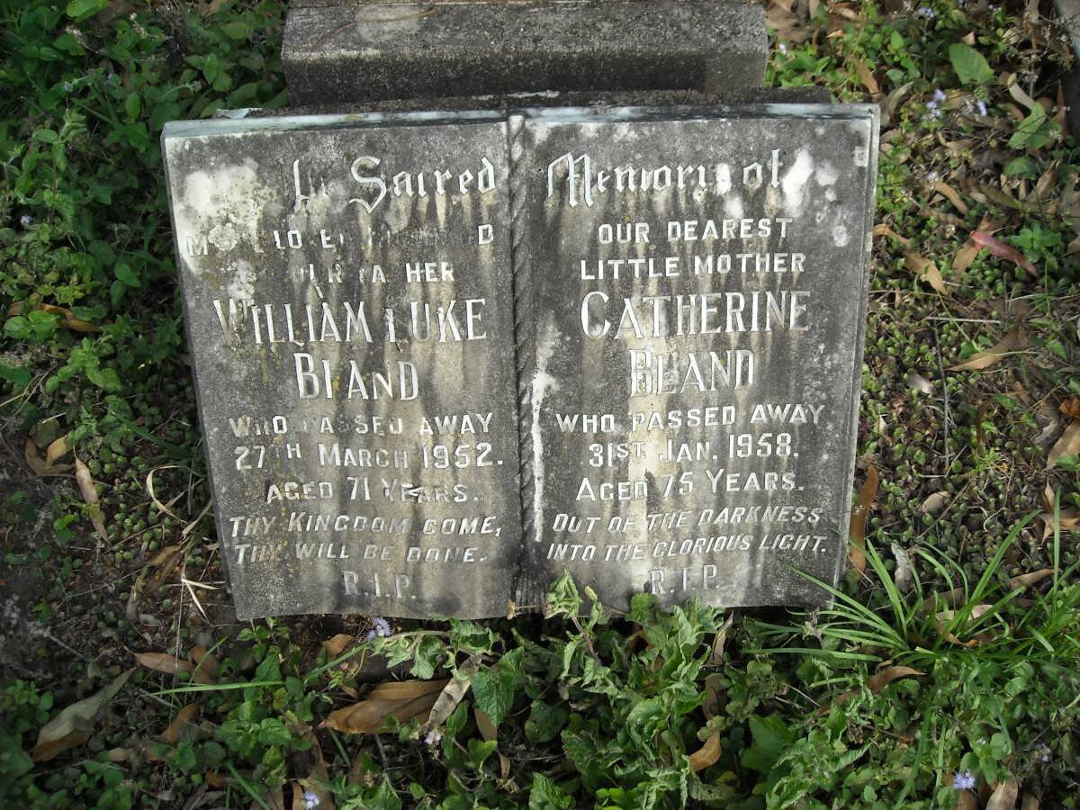 BLAND William Luke -1952 &amp; Catherine -1958