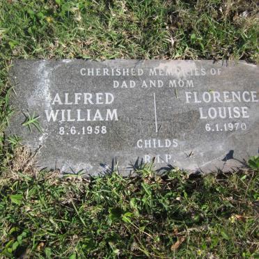 CHILDS Alfred William -1958 &amp; Florence Louise -1970