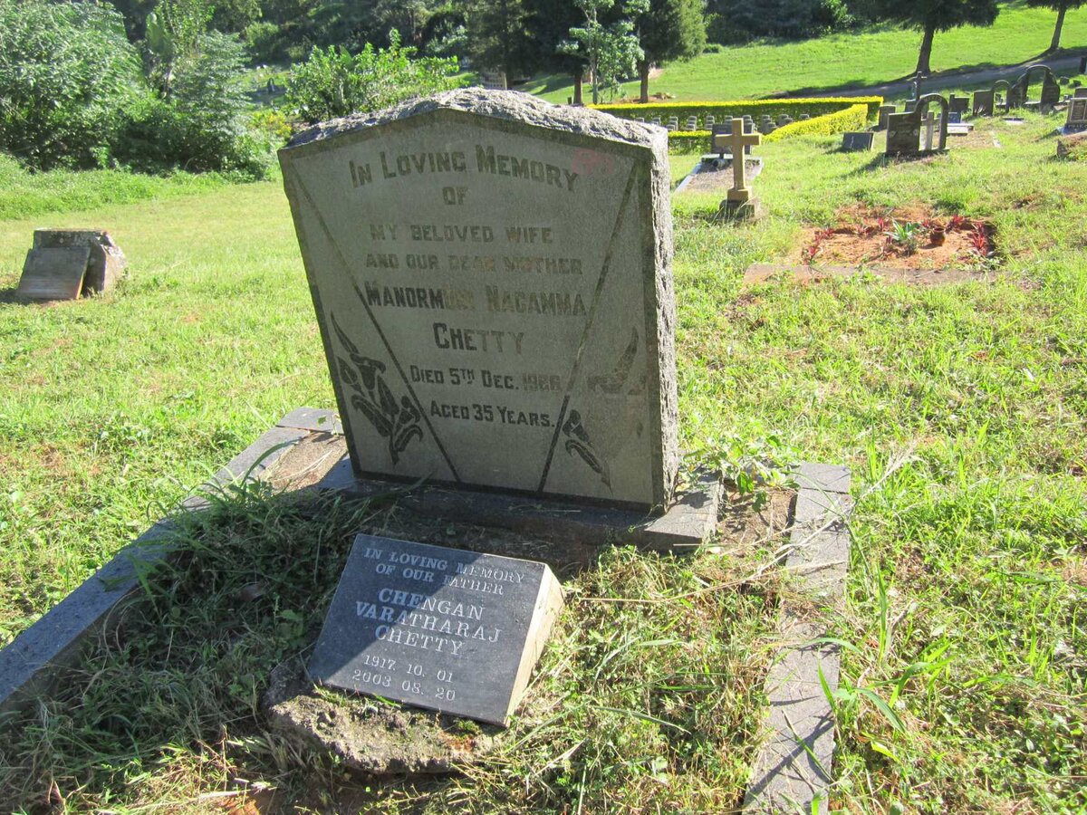 CHETTY Chengan Varatharaj 1917-2003 &amp; Manormoni Nagamma -1986