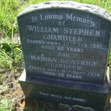 CHANDLER William Stephen -1961 &amp; Marian Beatrice -1978