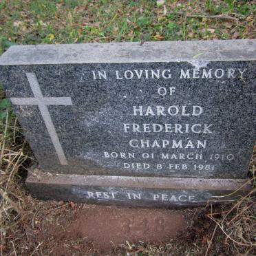 CHAPMAN Harold Frederick 1910-1981