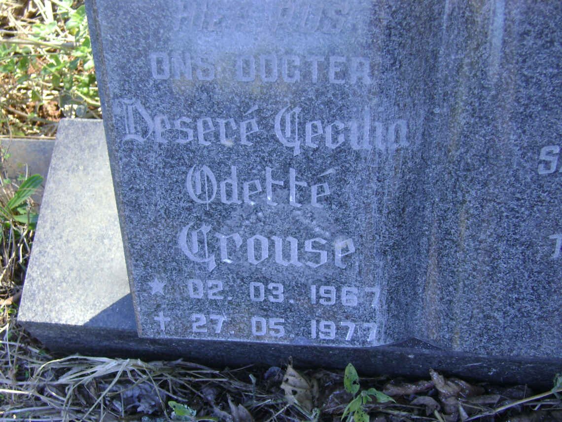 CROUSE Deseré Cecilia Odetté 1967-1977