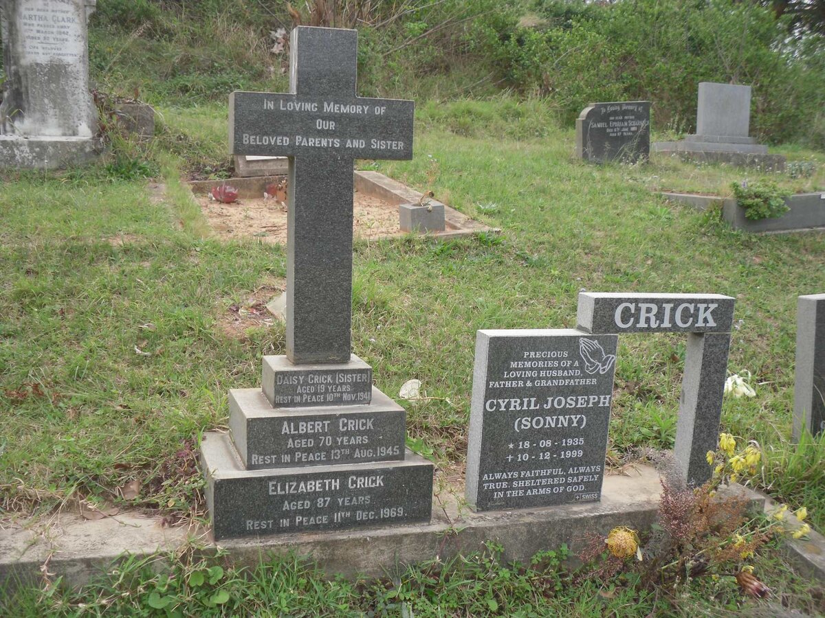CRICK Albert -1945 :: CRICK Elizabeth -1969 :: CRICK Daisy -1941 :: CRICK Cyril Joseph 1935-1999
