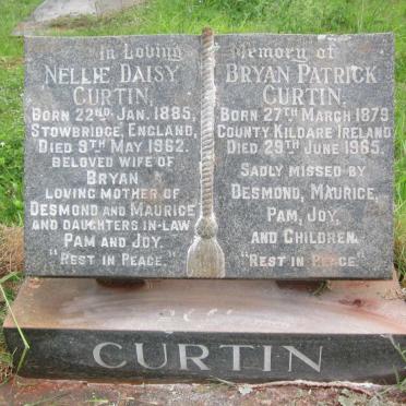 CURTIN Bryan Patrick 1879-1965 &amp; Nellie Daisy 1885-1962