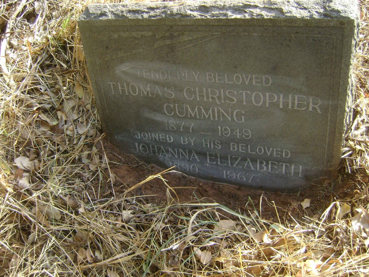CUMMING Thomas Christopher 1877-1949 &amp; Johanna Elizabeth 1890-1967