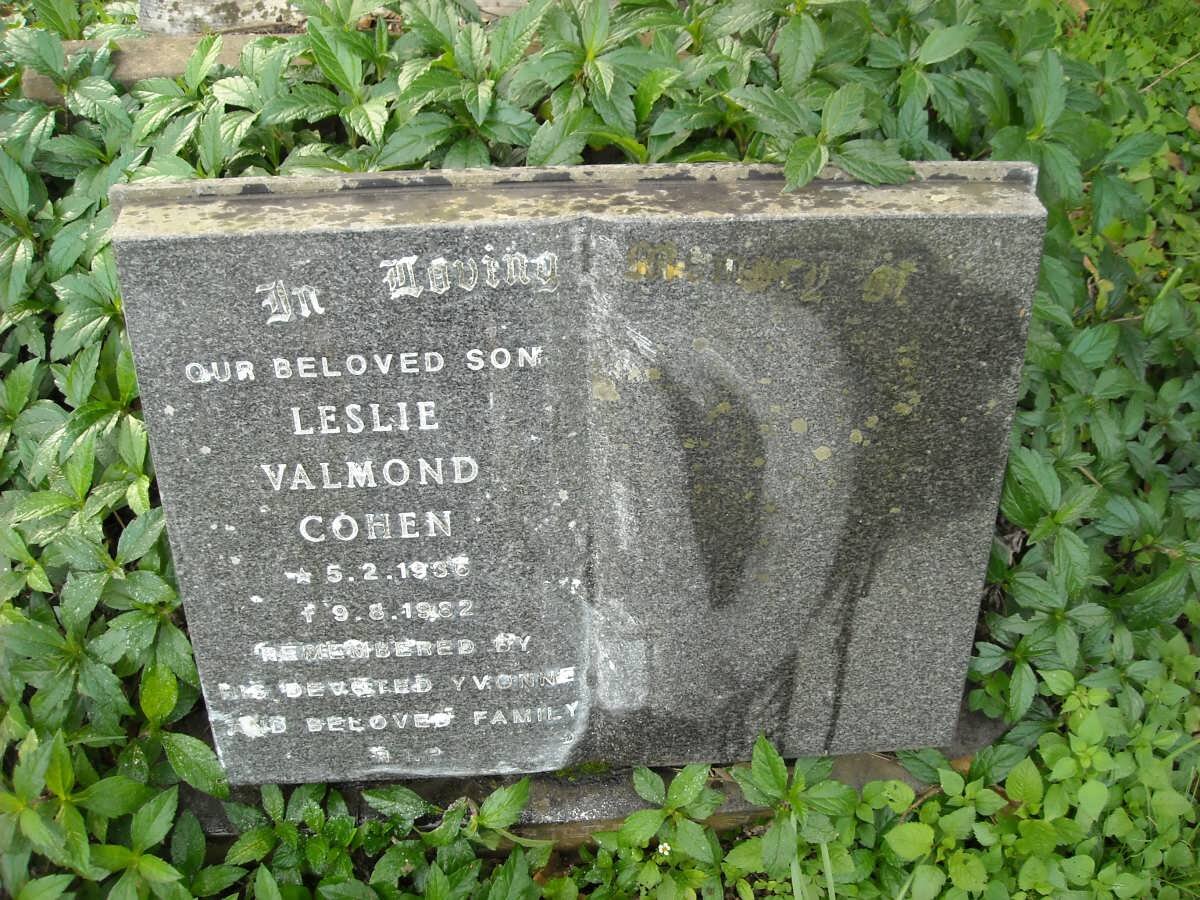 COHEN Leslie Valmond 1938-1982