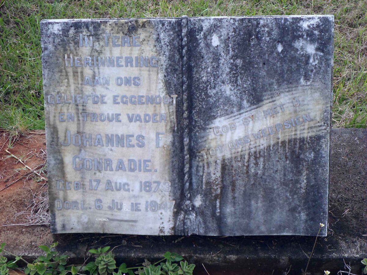 CONRADIE Johannes F. 1873-1947
