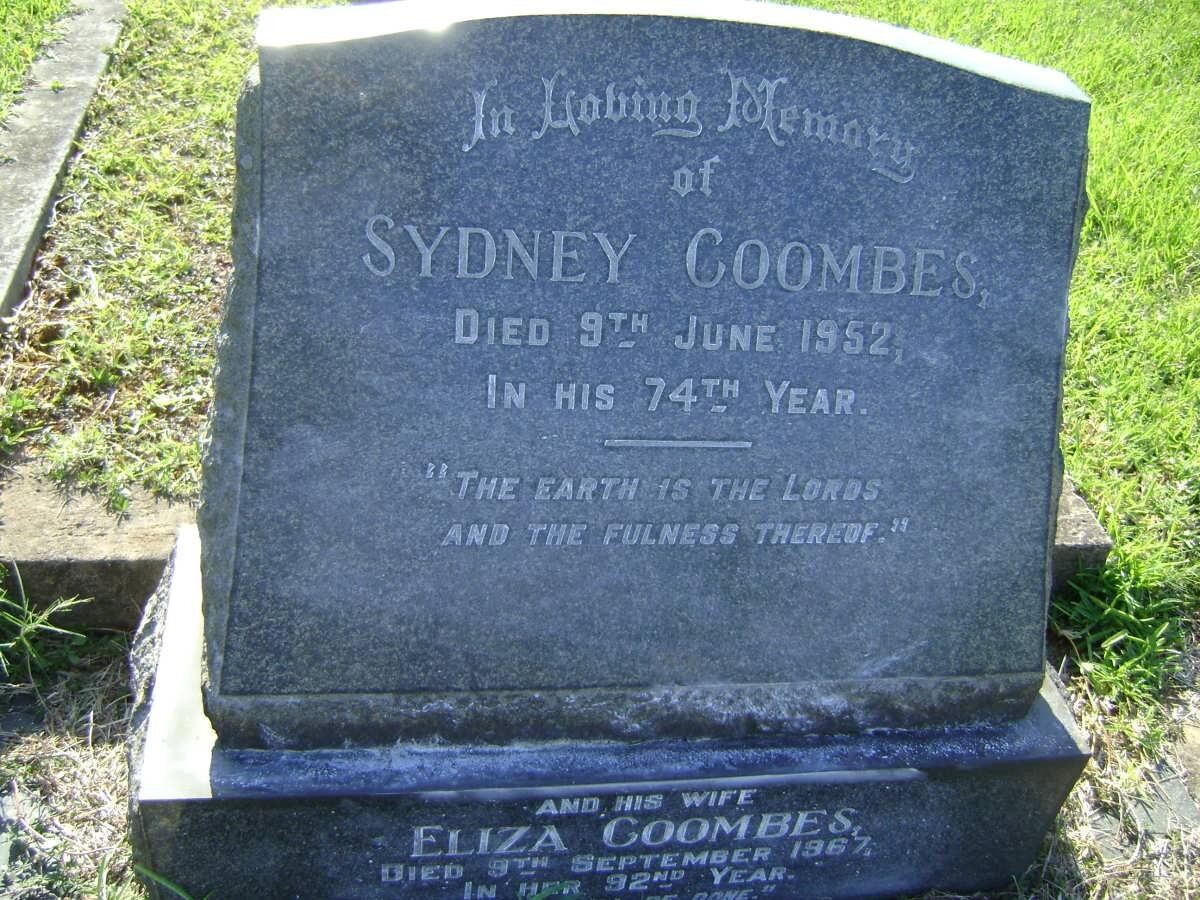 COOMBES Sydney -1952 &amp; Eliza -1967