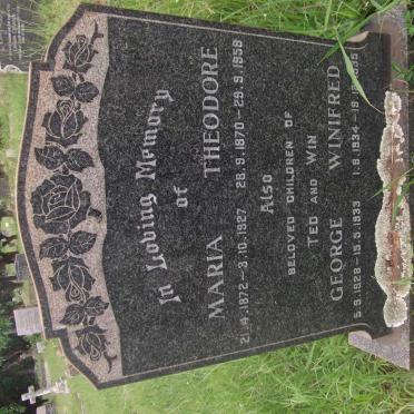 CORDES Theodore 1870-1958 &amp; Maria 1872-1927 :: CORDES George 1928-1933 :: CORDES Winifred 1934-1935