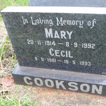 COOKSON Cecil 1901-1993 &amp; Mary 1914-1992