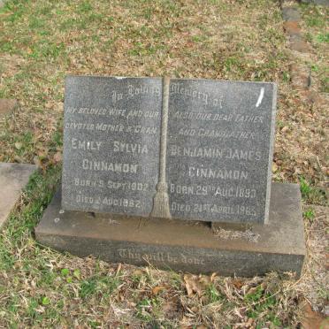 CINNAMON Benjamin James 1893-1965 &amp; Emily Sylvia 1902-1962