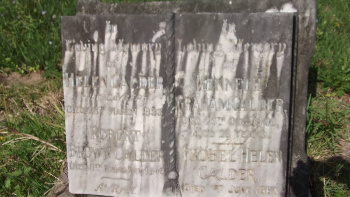 CALDER Robert Brown -1946 :: CALDER Helen -1933 :: CALDER Kenneth Graham -1946 :: CALDER Isobel Helen -1960