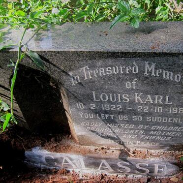 CALASSE Louis Karl 1922-1987